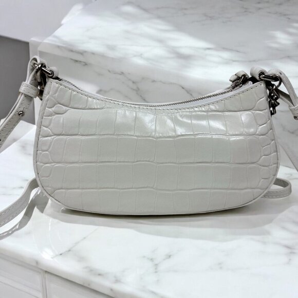 NWT Authentic Balenciaga Le Cagole Crocodile Embossed Mini Bag With Chain - Picture 11 of 15